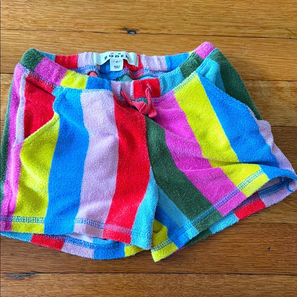 Boden Colorful Striped Terry Shorts - Multi
